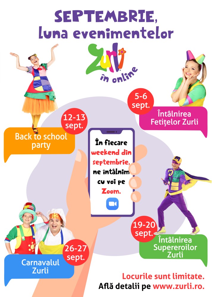 Gașca Zurli pregătește 4 weekend-uri cu întâlniri speciale, pe Zoom